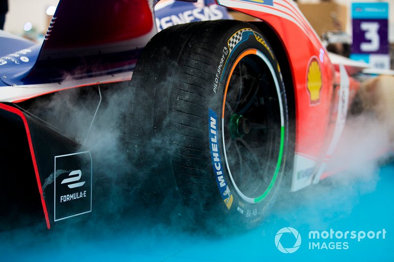 Pneumatico Michelin sulla monoposto di Jérôme d'Ambrosio, Mahindra Racing, M5 Electro