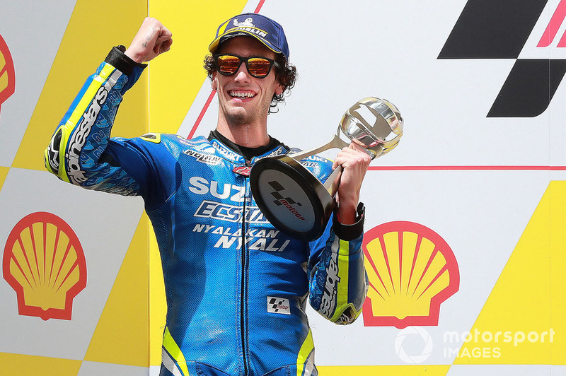 Подіум: друге місце Алекс Рінс, Team Suzuki MotoGP