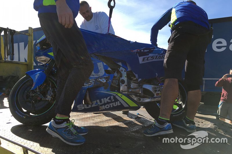 Мотоцикл Хоана Міра, Team Suzuki MotoGP, після аварії