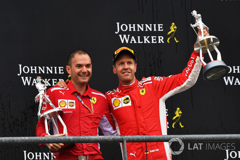 Podyum: Yarış galibi Sebastian Vettel, Ferrari ve David Sanchez, Ferrari, Sebastian Vettel, Ferrari