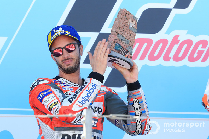 Podium: second place Andrea Dovizioso, Ducati Team