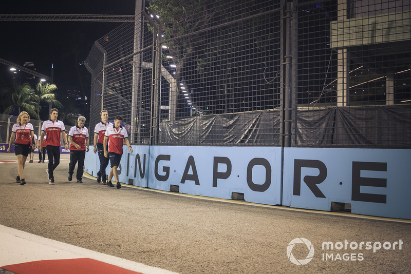 Charles Leclerc, Sauber walks the track