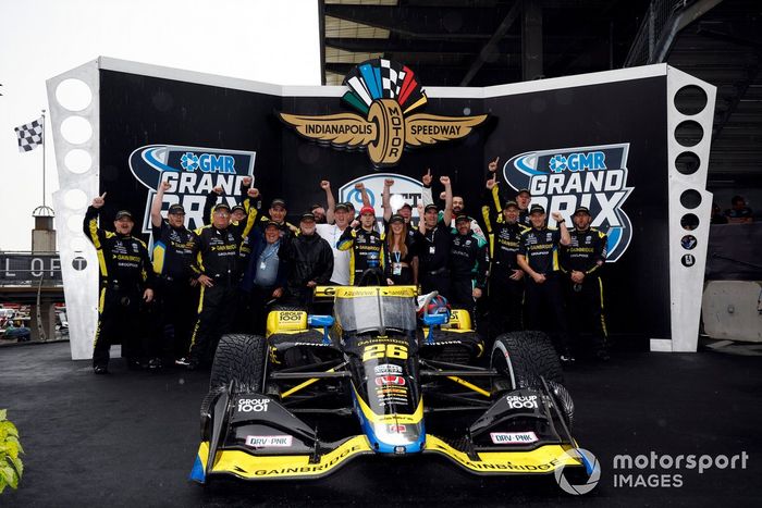 Ganador de la carrera Colton Herta, Andretti Autosport con Curb-Agajanian Honda