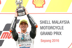 Podium: race winner Francesco Bagnaia, Aspar Team Mahindra Moto3