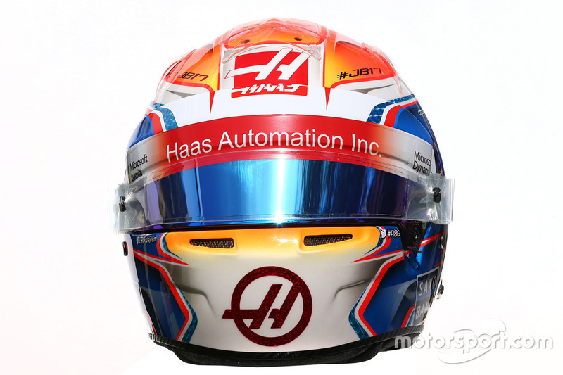 Il casco di Romain Grosjean, Haas F1 Team