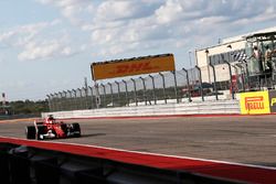 Sebastian Vettel, Ferrari SF70H takes the chequered flag at the end of Qualifying