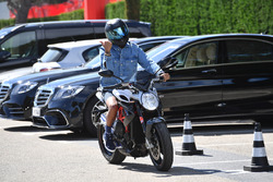 Lewis Hamilton, Mercedes-AMG F1 on his MV Agusta motorbike