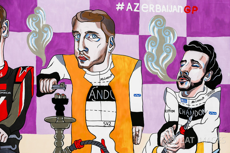 Гран Прі Азербайджану: малюнок Стоффеля Вандорна, Фернандо Алонсо, McLaren