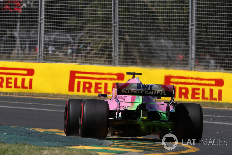 Sergio Perez, Force India VJM11 with aero paint