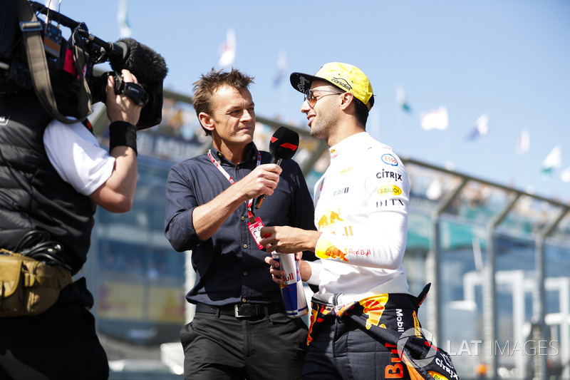 Daniel Ricciardo, Red Bull Racing,en el desfile de pilotos