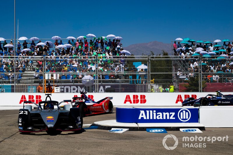Sébastien Buemi, Nissan e.Dams, Nissan IMO1 Pascal Wehrlein, Mahindra Racing, M5 Electro, Sam Bird, Envision Virgin Racing, Audi e-tron FE05