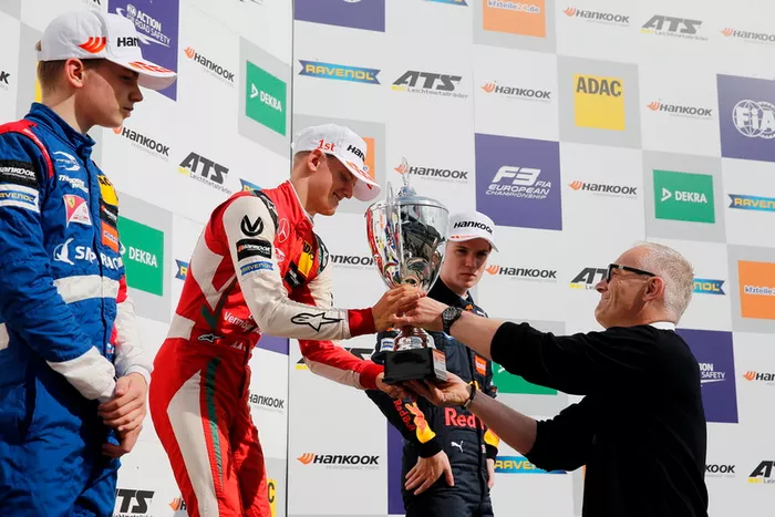 Podium : Le vainqueur Mick Schumacher, PREMA Theodore Racing Dallara F317 - Mercedes-Benz