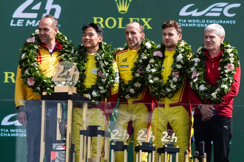  Podium : Vainqueur de la course #83 AF Corse Ferrari 499P : Robert Kubica, Yifei Ye, Philip Hanson