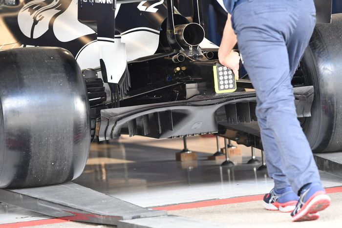 Detalle de la parte trasera del AlphaTauri AT02