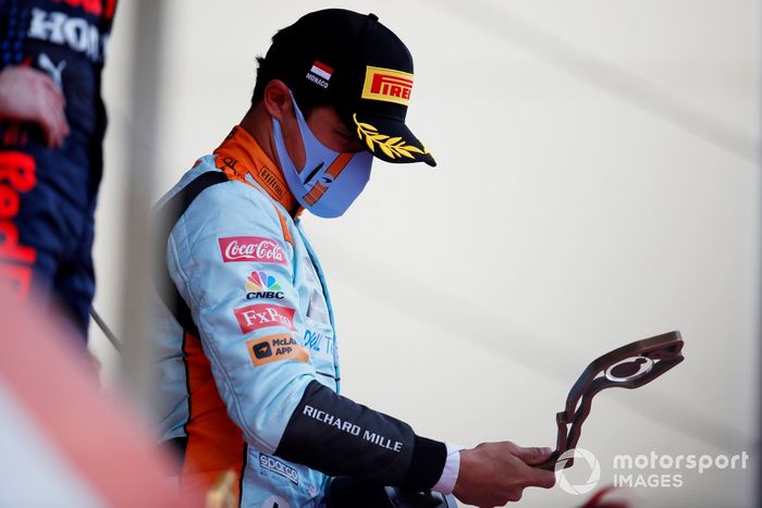 Podio: tercer lugar Lando Norris, McLaren