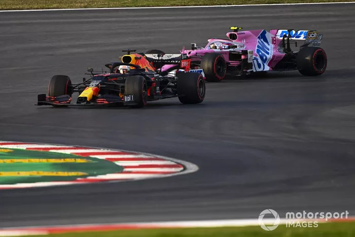 Max Verstappen, Red Bull Racing RB16, Lance Stroll, Racing Point RP20