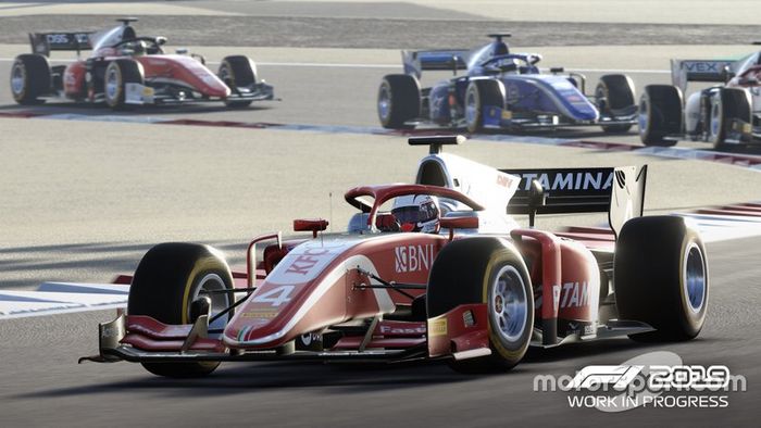 Imagen de la FIA F2  en el videojuego 'F1 2019'