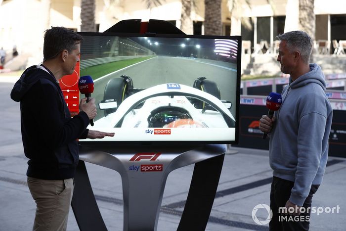 Ralph Schumacher y el presentador de Sky Sport