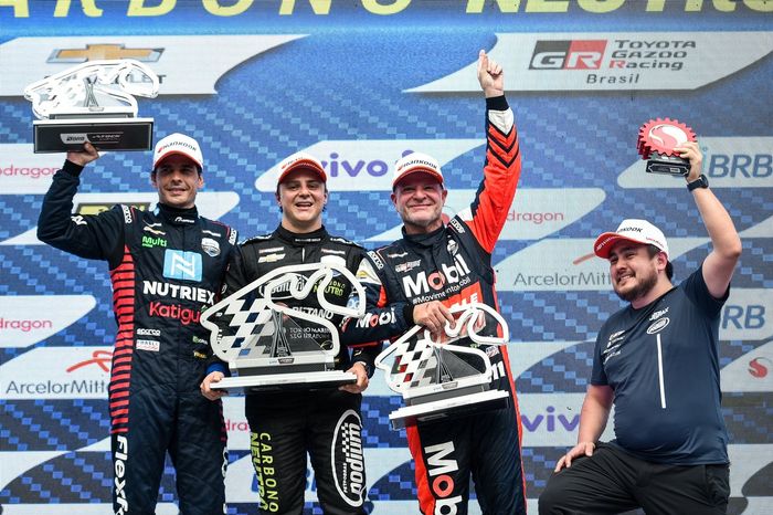 Felipe Massa, Marcos Gomes e Rubens Barrichello