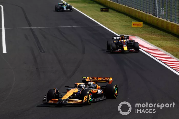 Lando Norris, McLaren MCL38, Max Verstappen, Red Bull Racing RB20, Lewis Hamilton, Mercedes F1 W15