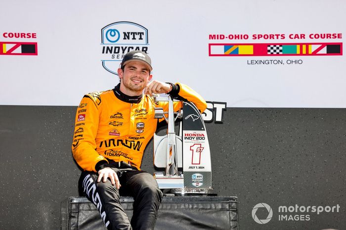 Patricio O'Ward, Arrow McLaren Chevrolet, podio