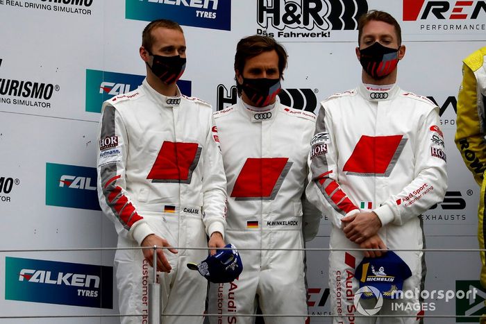 Podio: #3 Audi Sport Team Car Collection Audi R8 LMS GT3: Mirko Bortolotti, Markus Winkelhock