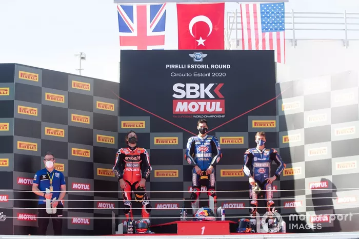 Chaz Davies, ARUBA.IT Racing Ducati, Jonathan Rea, Kawasaki Racing Team, Garrett Gerloff, GRT Yamaha