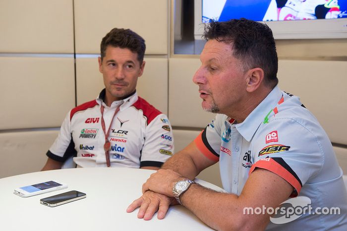 Lucio Cecchinello, Team LCR Honda director del equipo y Fausto Gresini, Aprilia Gresini Racing Team 