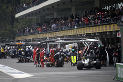 Lewis Hamilton, Mercedes AMG F1 W07 Hybrid in the pits