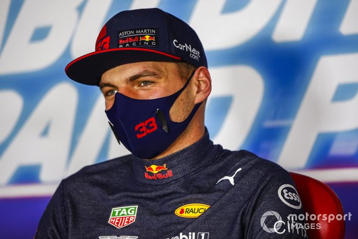 Max Verstappen, Red Bull Racing, en la conferencia de prensa después de la carrera