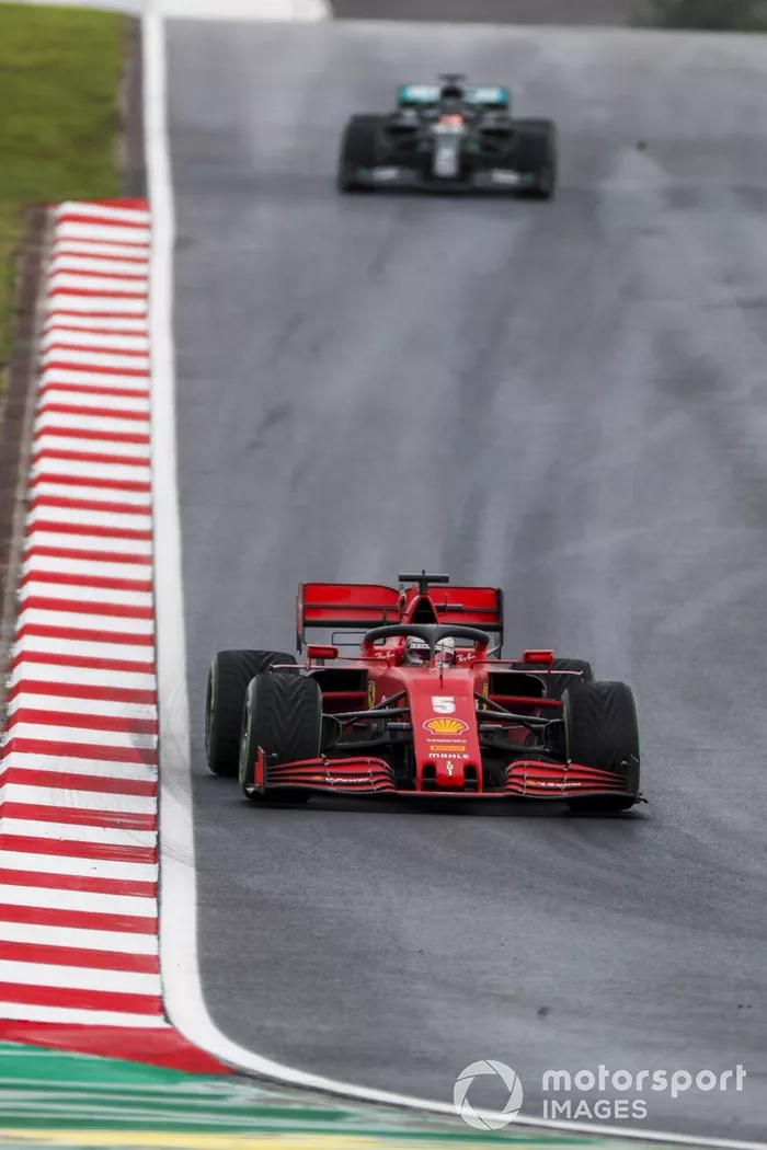 Sebastian Vettel, Ferrari SF1000, Lewis Hamilton, Mercedes F1 W11