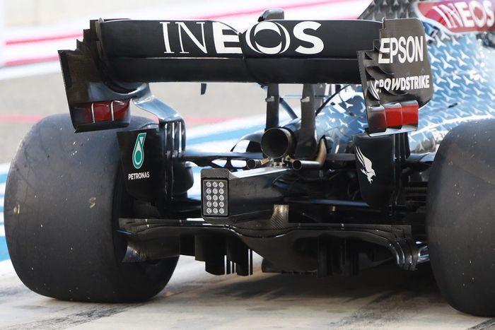 Detalle trasero del Mercedes F1 W11 