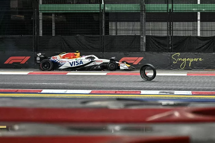Liam Lawson, accidente del equipo Racing Bulls