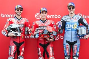 Francesco Bagnaia, Equipo Ducati, Alex Márquez, Gresini Racing, Marc Márquez, Equipo Ducati