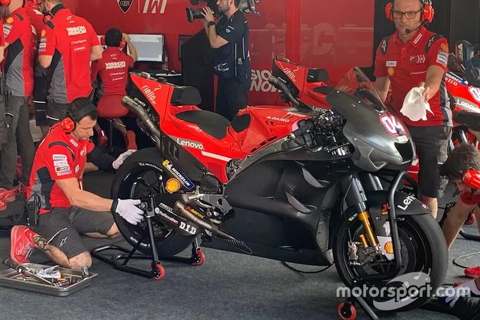La moto d'Andrea Dovizioso, dotée d'un nouveau carénage