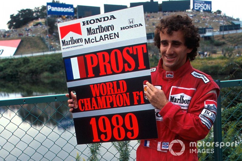 Alain Prost was temporarily proclaimed as World Champion, as McLaren announced their intention to appeal the decision to disqualify Ayrton Senna from the race