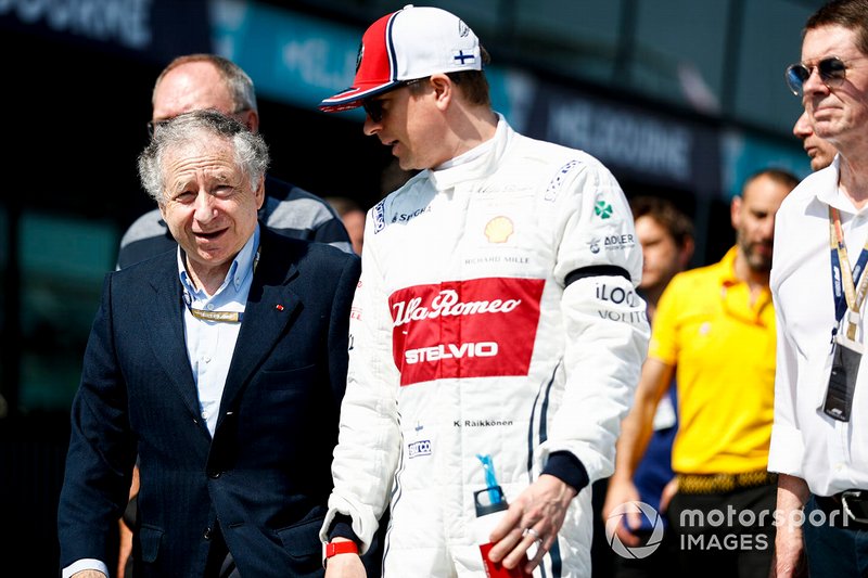 Jean Todt, FIA Başkanı ve Kimi Raikkonen, Alfa Romeo Racing