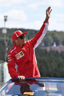 Kimi Raikkonen, Ferrari on the drivers parade