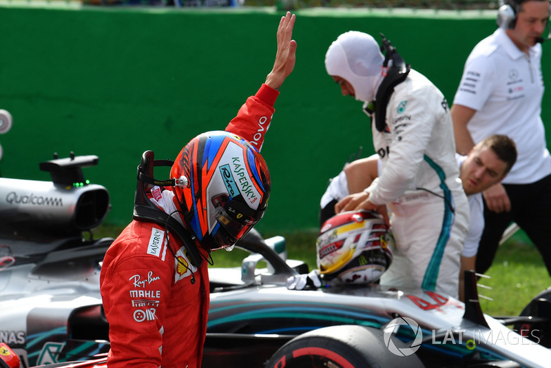 El poleman Kimi Raikkonen, Ferrari