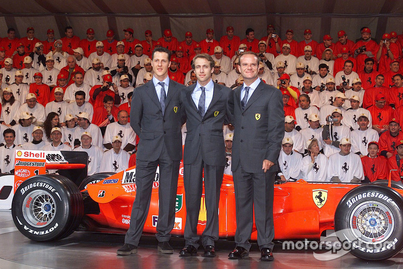 Ferrari F2001, Luca di Montezemolo, Rubens Barrichello, Michael Schumacher