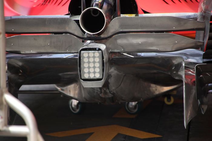 Detalle del difusor del Ferrari F1-75