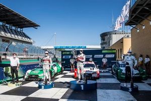 Podium: Race winner René Rast, Audi Sport Team Rosberg, second place Nico Müller, Audi Sport Team Abt Sportsline, third place Marco Wittmann, BMW Team RMG