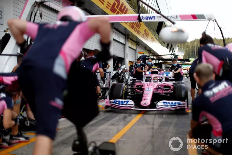 Racing Point practica los pitstops