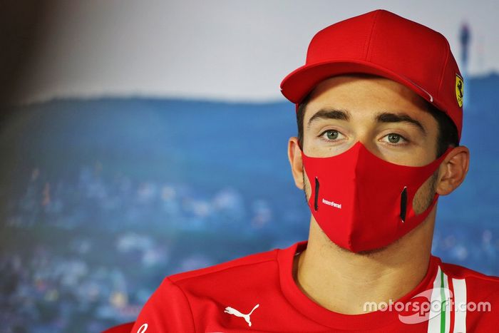 Charles Leclerc, Ferrari en la conferencia de prensa