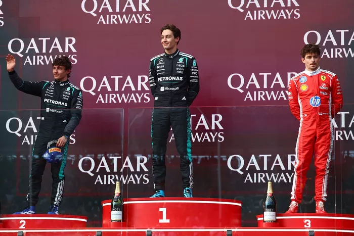 تشارلز لوكلير، فيراري، جورج راسل، مرسيدس، أندريا كيمي أنتونيلي، مرسيدس