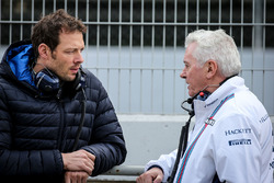 Alex Wurz, Williams coach en voorzitter GPDA met Pat Symonds, Williams Chief Technical Officer
