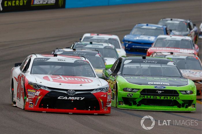 Christopher Bell, Joe Gibbs Racing, Toyota Camry Rheem and Brad Keselowski, Team Penske, Ford Mustang Fitzgerald Glider Kits