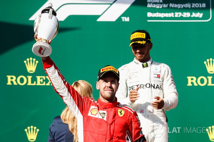 El segundo, Sebastian Vettel, Ferrari
