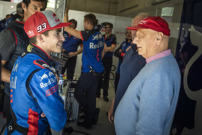 Marc Marquez bersama Niki Lauda