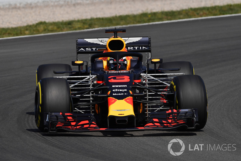 Daniel Ricciardo, Red Bull Racing RB14 met aero-sensoren